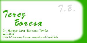 terez borcsa business card